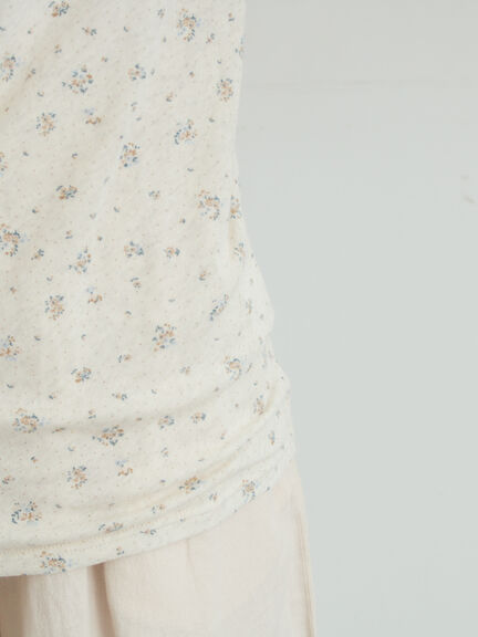 【吸湿発熱】ベア天花柄タートルネックインナー（ピンク/ベージュ/ミント/パープル）｜Samansa Mos2（サマンサ モスモス）通販