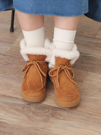 ボアスニーカーブーツ（ダークブラウン/キャメル）｜Samansa Mos2（サマンサ モスモス）通販