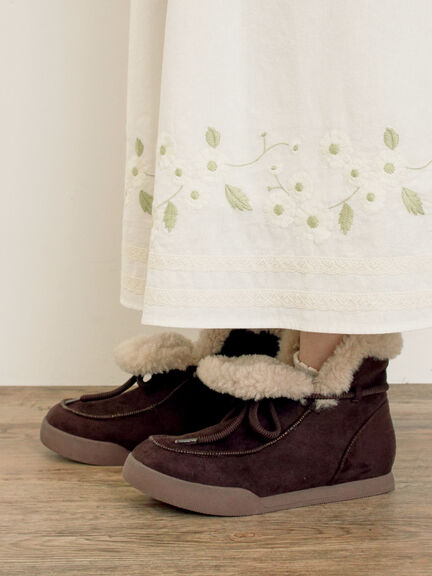 ボアスニーカーブーツ（ダークブラウン/キャメル）｜Samansa Mos2（サマンサ モスモス）通販