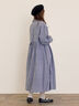 【Cross×Linen】フリルワンピース《S/Mサイズ》（チャコールグレー/ピンク/ベージュ/ブルー/キナリ）｜Samansa Mos2（サマンサ モスモス）通販