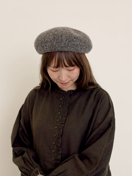 【Cross×Linen】フリルワンピース《S/Mサイズ》（チャコールグレー/ピンク/ベージュ/ブルー/キナリ）｜Samansa Mos2（サマンサ モスモス）通販