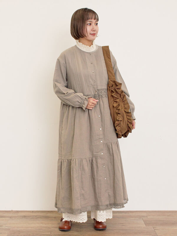 【S/Mサイズ】レースパッチワークワンピース（オフホワイト/ブラック/モカ/ブルー）｜Samansa Mos2（サマンサ モスモス）通販