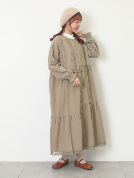 【S/Mサイズ】レースパッチワークワンピース（オフホワイト/ブラック/モカ/ブルー）｜Samansa Mos2（サマンサ モスモス）通販