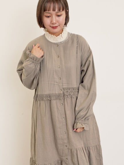 【S/Mサイズ】レースパッチワークワンピース（オフホワイト/ブラック/モカ/ブルー）｜Samansa Mos2（サマンサ モスモス）通販