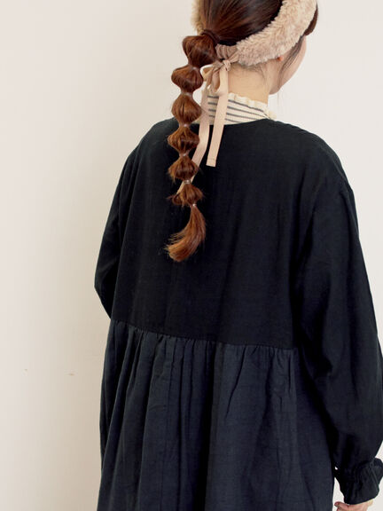 【S/Mサイズ】レースパッチワークワンピース（オフホワイト/ブラック/モカ/ブルー）｜Samansa Mos2（サマンサ モスモス）通販