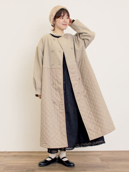 【S/Mサイズ】レースパッチワークワンピース（オフホワイト/ブラック/モカ/ブルー）｜Samansa Mos2（サマンサ モスモス）通販