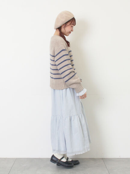 【S/Mサイズ】レースパッチワークワンピース（オフホワイト/ブラック/モカ/ブルー）｜Samansa Mos2（サマンサ モスモス）通販