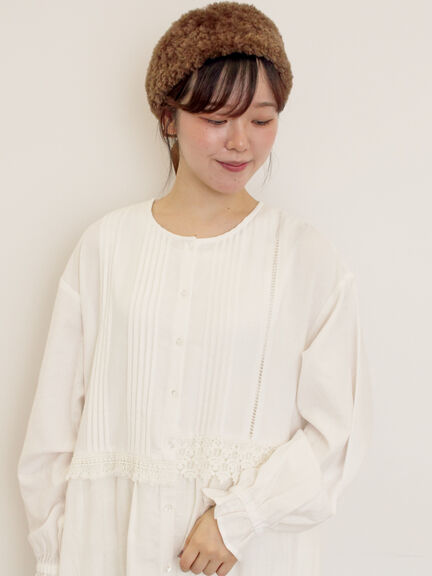 【S/Mサイズ】レースパッチワークワンピース（オフホワイト/ブラック/モカ/ブルー）｜Samansa Mos2（サマンサ モスモス）通販