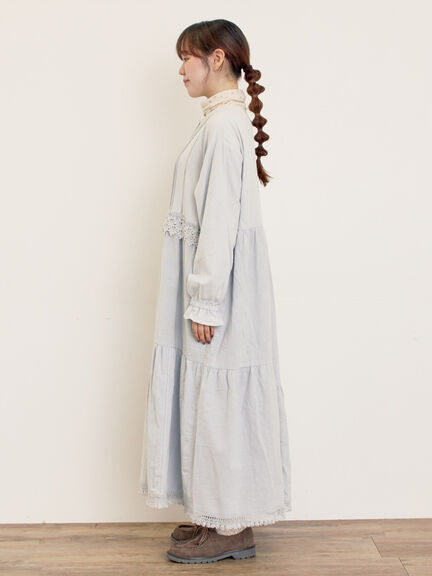 【S/Mサイズ】レースパッチワークワンピース（オフホワイト/ブラック/モカ/ブルー）｜Samansa Mos2（サマンサ モスモス）通販