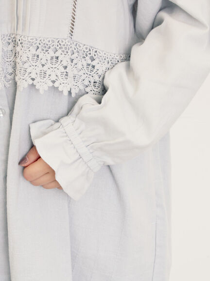 【S/Mサイズ】レースパッチワークワンピース（オフホワイト/ブラック/モカ/ブルー）｜Samansa Mos2（サマンサ モスモス）通販