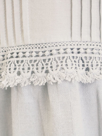 【S/Mサイズ】レースパッチワークワンピース（オフホワイト/ブラック/モカ/ブルー）｜Samansa Mos2（サマンサ モスモス）通販