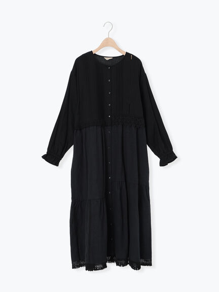 【S/Mサイズ】レースパッチワークワンピース（オフホワイト/ブラック/モカ/ブルー）｜Samansa Mos2（サマンサ モスモス）通販