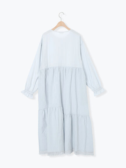 【S/Mサイズ】レースパッチワークワンピース（オフホワイト/ブラック/モカ/ブルー）｜Samansa Mos2（サマンサ モスモス）通販