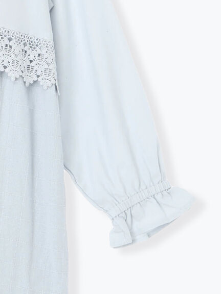 【S/Mサイズ】レースパッチワークワンピース（オフホワイト/ブラック/モカ/ブルー）｜Samansa Mos2（サマンサ モスモス）通販