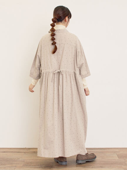 【S/Mサイズ】ドルマンスリーブギャザーワンピース（ブラック/ベージュ/モカ/ブルー）｜Samansa Mos2（サマンサ モスモス）通販