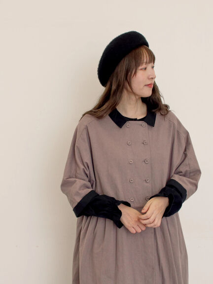 【S/Mサイズ】ドルマンスリーブギャザーワンピース（ブラック/ベージュ/モカ/ブルー）｜Samansa Mos2（サマンサ モスモス）通販