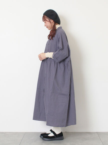 【S/Mサイズ】ドルマンスリーブギャザーワンピース（ブラック/ベージュ/モカ/ブルー）｜Samansa Mos2（サマンサ モスモス）通販