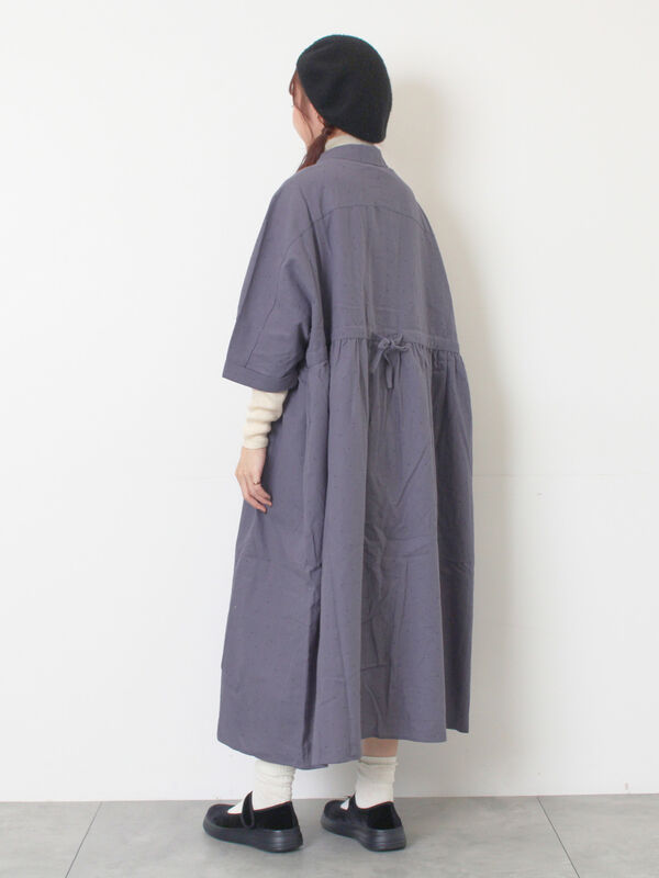 セール】 【S/Mサイズ】ドルマンスリーブギャザーワンピース（ブラック