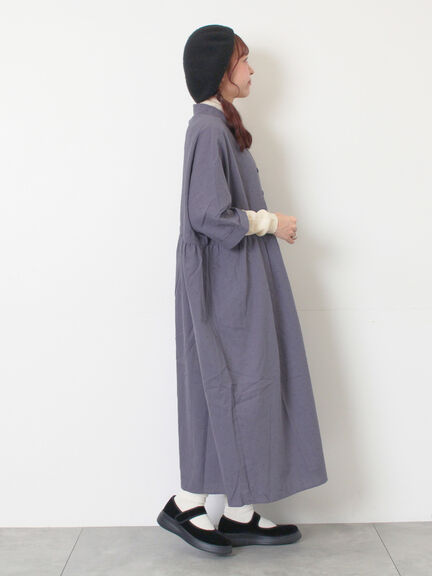 【S/Mサイズ】ドルマンスリーブギャザーワンピース（ブラック/ベージュ/モカ/ブルー）｜Samansa Mos2（サマンサ モスモス）通販