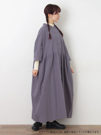 【S/Mサイズ】ドルマンスリーブギャザーワンピース（ブラック/ベージュ/モカ/ブルー）｜Samansa Mos2（サマンサ モスモス）通販