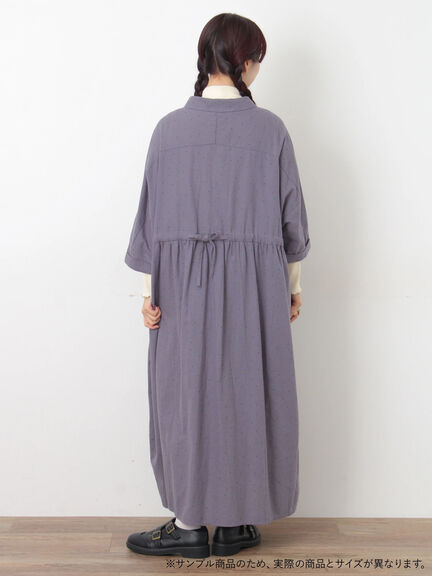 【S/Mサイズ】ドルマンスリーブギャザーワンピース（ブラック/ベージュ/モカ/ブルー）｜Samansa Mos2（サマンサ モスモス）通販