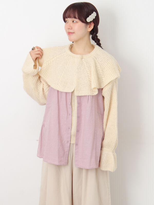 【Cross×Linen】ピンタックベスト（ピンク）｜Samansa Mos2（サマンサ モスモス）通販