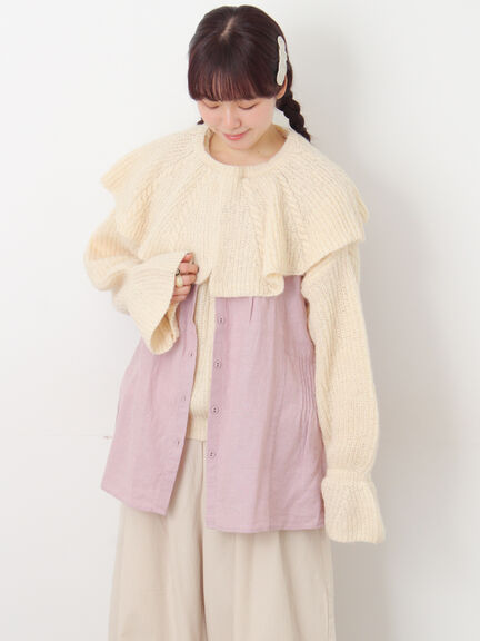 【Cross×Linen】ピンタックベスト（チャコールグレー/ピンク/キナリ）｜Samansa Mos2（サマンサ モスモス）通販