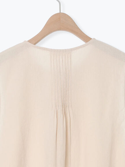 【Cross×Linen】ピンタックベスト（チャコールグレー/ピンク/キナリ）｜Samansa Mos2（サマンサ モスモス）通販