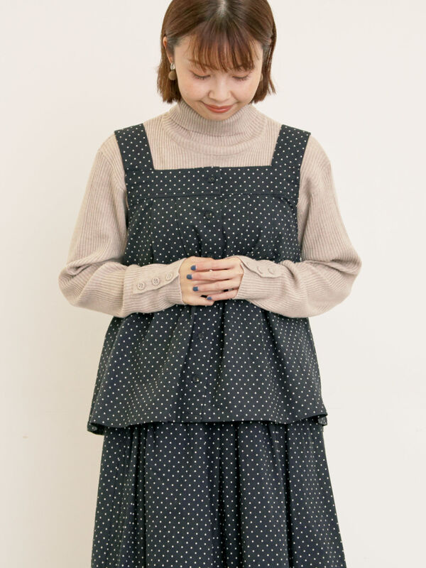 セール】 【ゆべし×Samansa Mos2】前後2WAYビスチェ（グレー/ブラック