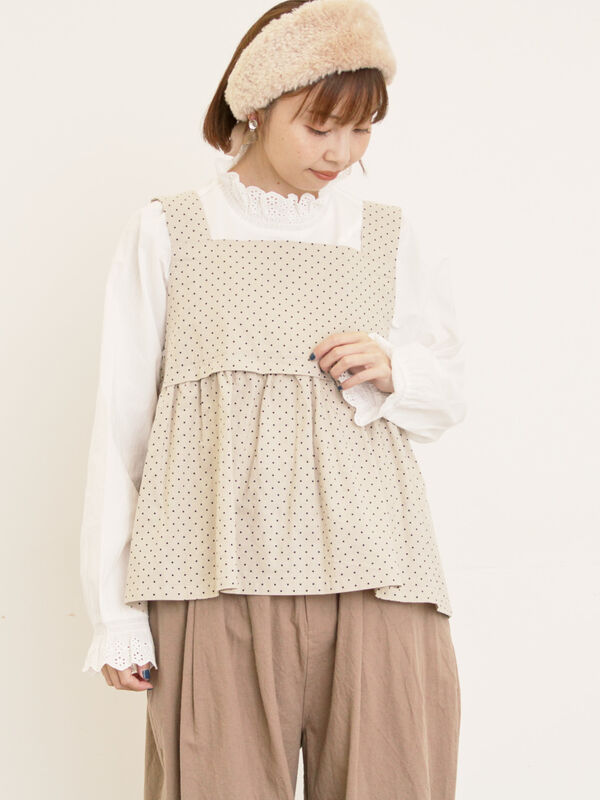 セール】 【ゆべし×Samansa Mos2】前後2WAYビスチェ（グレー/ブラック