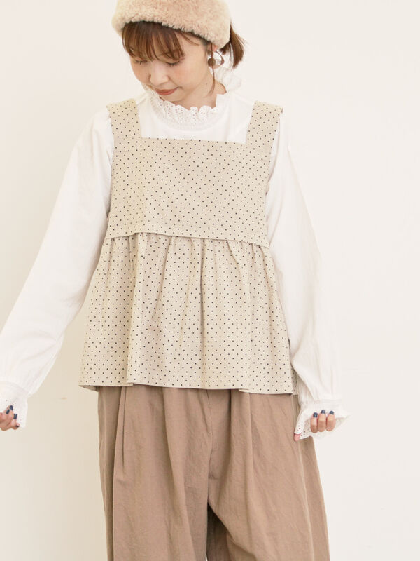 ゆべし×Samansa Mos2】前後2WAYビスチェ（グレー/ブラック/ベージュ