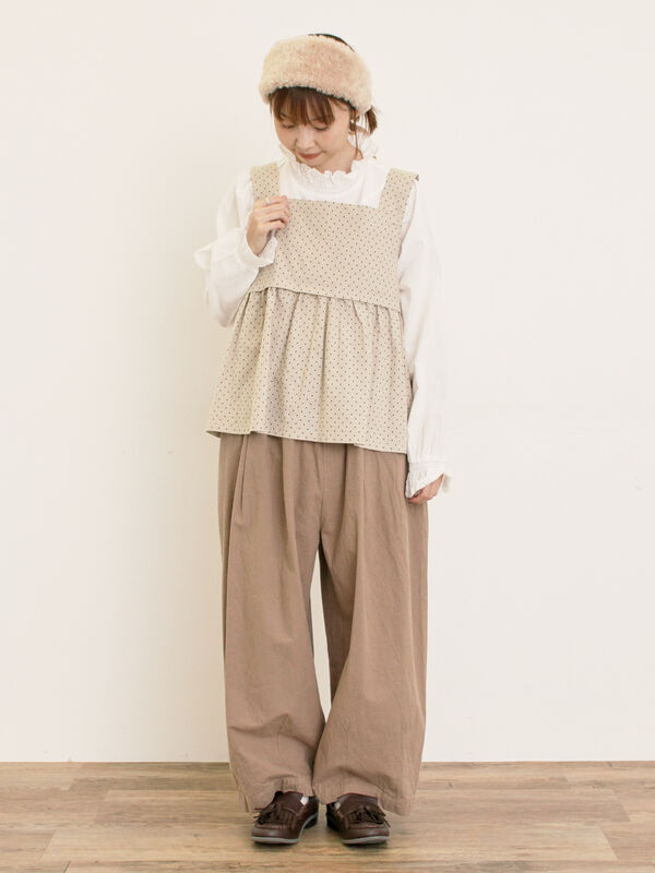 セール】 【ゆべし×Samansa Mos2】前後2WAYビスチェ（グレー/ブラック