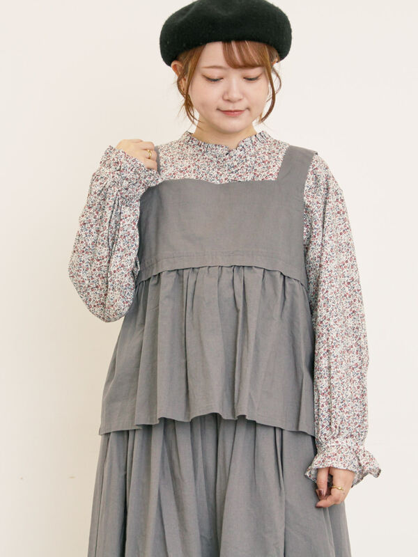 お値引き中‼️ ✨新品✨ MunsingWear♡おしゃれベスト♡ ゆべし×Samansa Mos2】前後2WAYビスチェ（グレー/ブラック/ベージュ