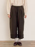 【Cross×Linen】裾フリルパンツ（チャコールグレー/ピンク/キナリ）｜Samansa Mos2（サマンサ モスモス）通販