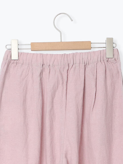 【Cross×Linen】裾フリルパンツ（チャコールグレー/ピンク/キナリ）｜Samansa Mos2（サマンサ モスモス）通販