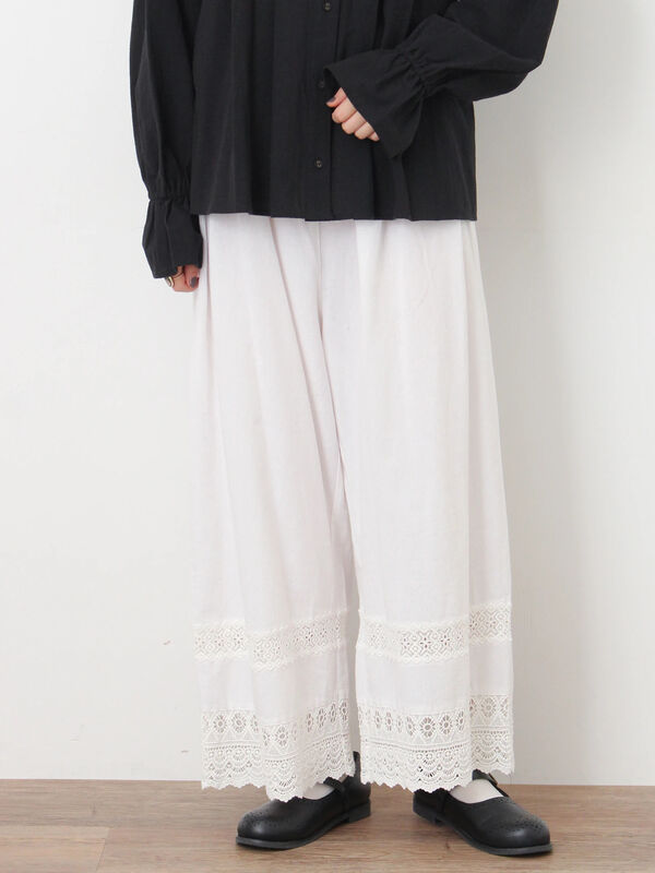 [吸湿発熱]裾レースペチパンツ（オフホワイト）｜Samansa Mos2（サマンサ モスモス）通販