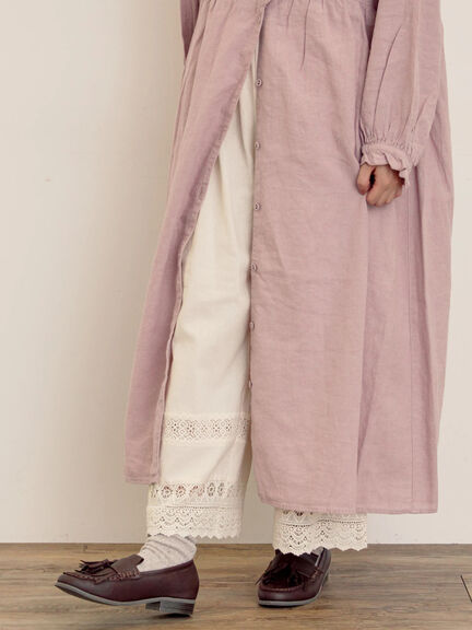 [吸湿発熱]裾レースペチパンツ（オフホワイト/ブラック/キナリ）｜Samansa Mos2（サマンサ モスモス）通販