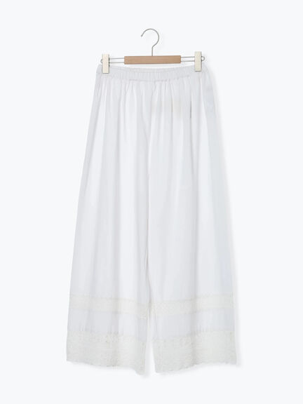 [吸湿発熱]裾レースペチパンツ（オフホワイト/ブラック/キナリ）｜Samansa Mos2（サマンサ モスモス）通販