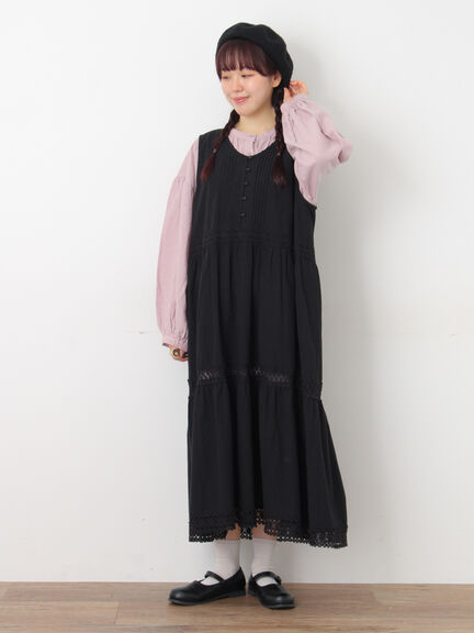 【Cross×Linen】ギャザーブラウス（チャコールグレー/ピンク/ベージュ/ブルー/キナリ）｜Samansa Mos2（サマンサ モスモス）通販