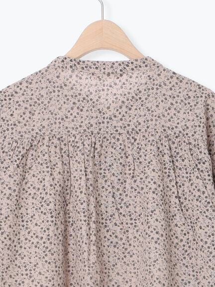 【Cross×Linen】ギャザーブラウス（チャコールグレー/ピンク/ベージュ/ブルー/キナリ）｜Samansa Mos2（サマンサ モスモス）通販