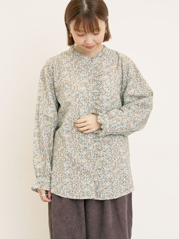 セール】 【ゆべし×Samansa Mos2】フリルブラウス（オフホワイト