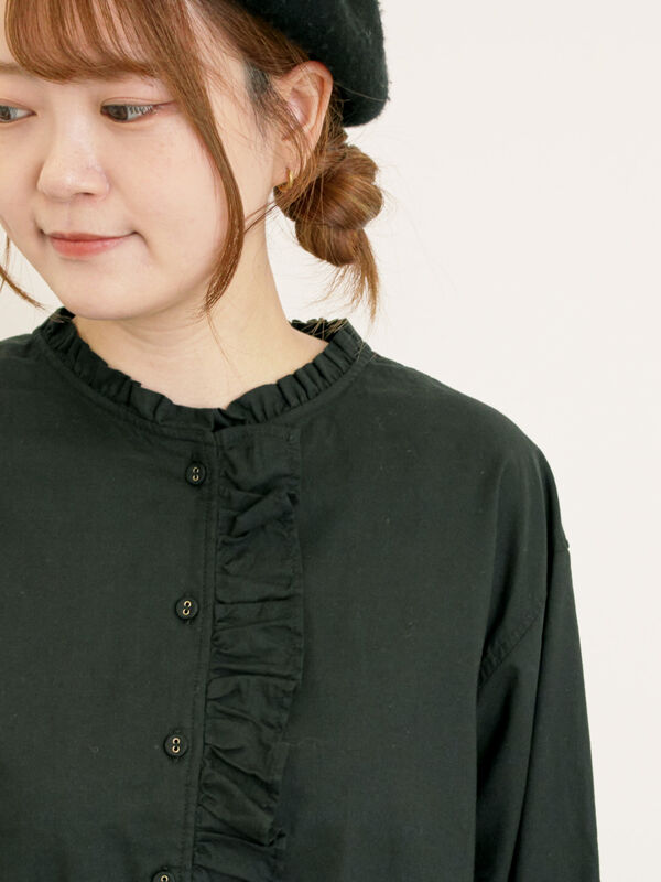 セール】 【ゆべし×Samansa Mos2】フリルブラウス（オフホワイト