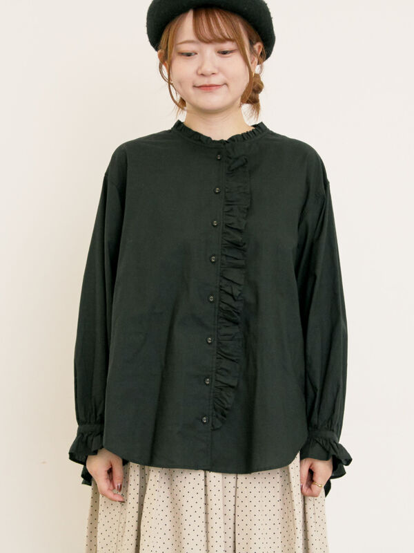 セール】 【ゆべし×Samansa Mos2】フリルブラウス（オフホワイト