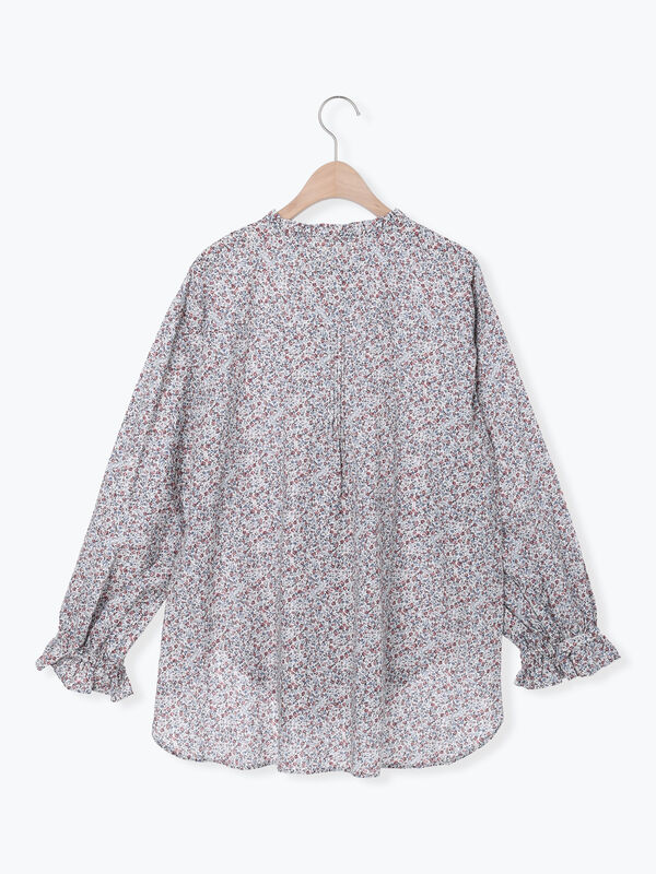 セール】 【ゆべし×Samansa Mos2】フリルブラウス（オフホワイト