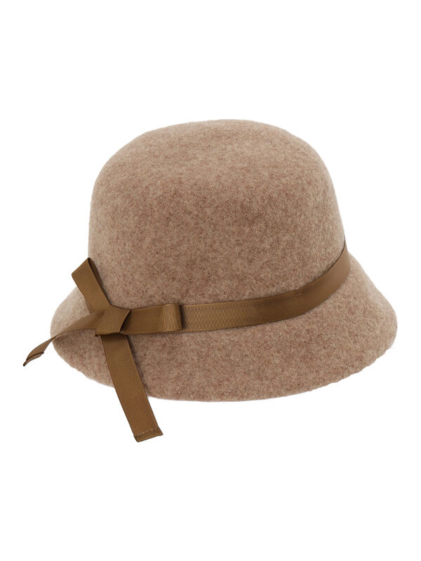 セール】 【消臭効果】バックリボンレトロハット（ベージュ/ブラウン
