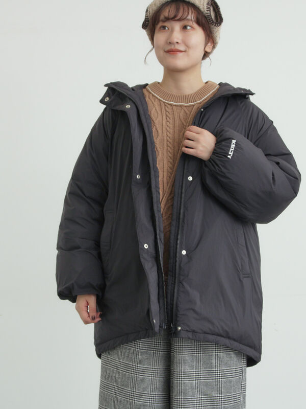 KELTY×Samansa Mos2】インサレーションミドルコート（ブラック/ミント