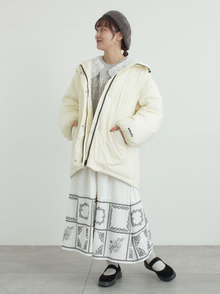 【KELTY×Samansa Mos2】インサレーションミドルコート（ブラック/ミント/クリーム）｜Samansa Mos2（サマンサ モスモス）通販