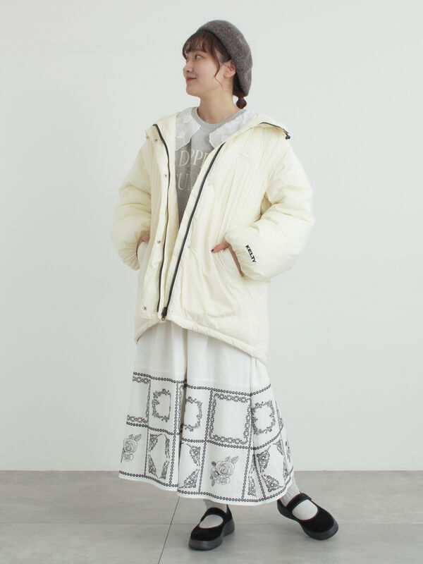 KELTY×Samansa Mos2】インサレーションミドルコート（ブラック/ミント