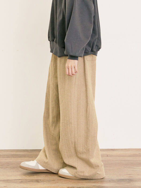 セール】 【M/Lサイズ】ツータックゆるストレートパンツ