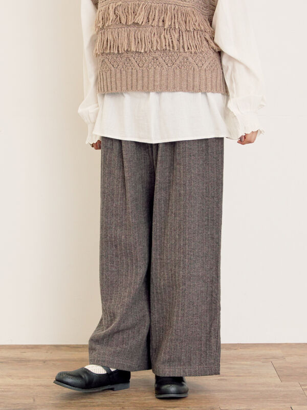 2脚まとめ買い えっちゅう 2 セール】 【M/Lサイズ】ツータックゆるストレートパンツ